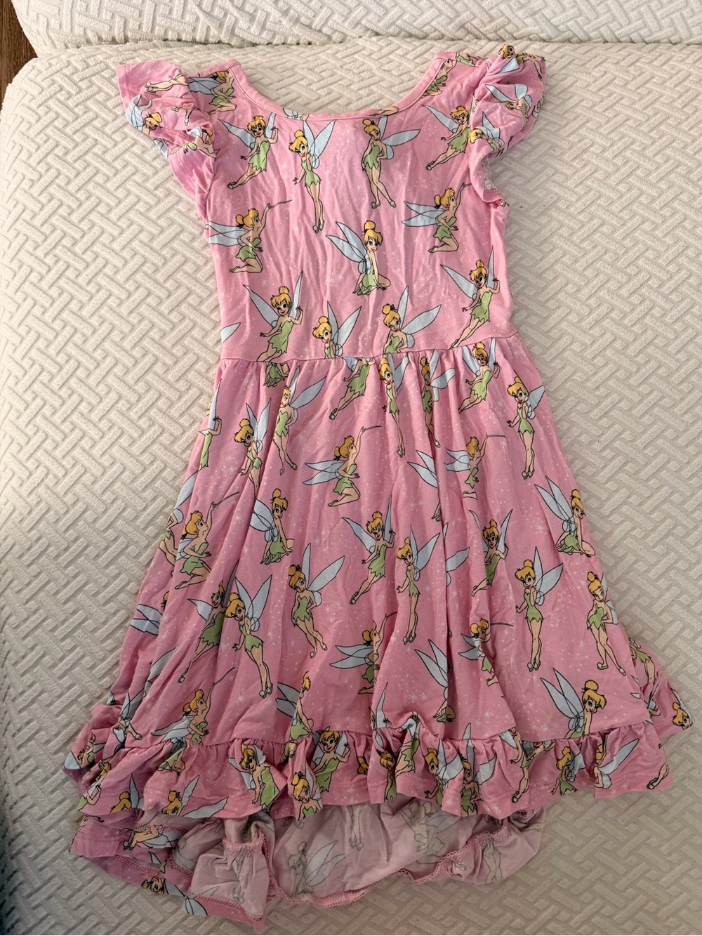 Girls' Posh Peanut x Tinkerbell Tie Back Ruffle Twirl Dress 5/6 VGUC